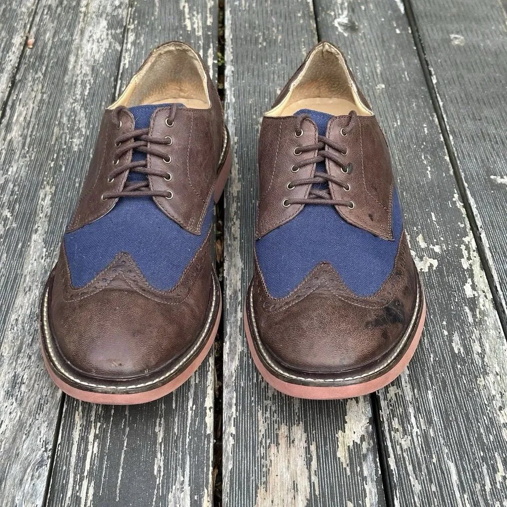 Cole Haan Men's Wingtip Brogue Saddle Oxford Dress Shoes Size 10 C12255
